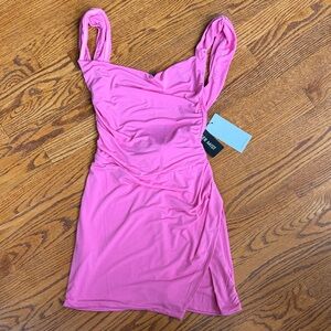 Tiger Mist Pink Ruched Dress